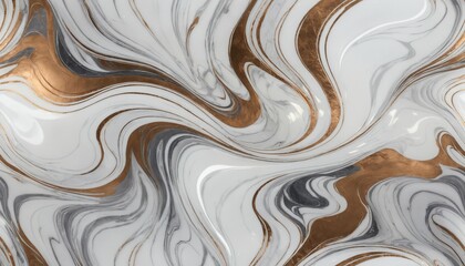 White marble with glowing bronze and silver tones