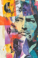 Naklejka premium Journey of Recovery from Alcohol Dependence Illustrated in a Vibrant Collage