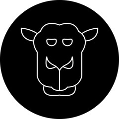 Camel Face icon single vector illustration