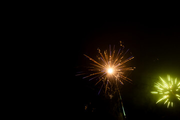 Fototapeta premium beautiful photos of fireworks captured while celebrating New Year's Eve