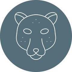Leopard Face icon single vector illustration