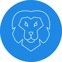 Lion Face icon single vector illustration