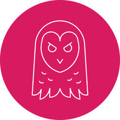 Owl Face icon single vector illustration
