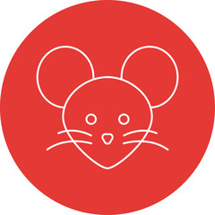 Mouse Face icon single vector illustration