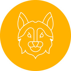 Wolf Face icon single vector illustration
