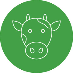 Cow Face icon single vector illustration