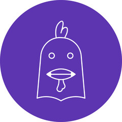 Chicken Face icon single vector illustration