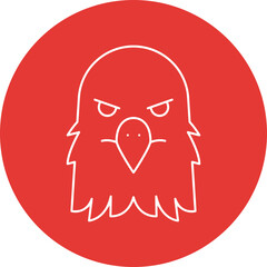 Eagle Face icon single vector illustration