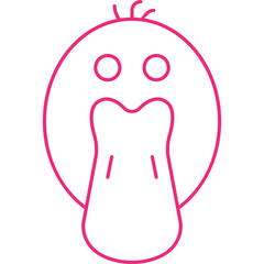 Duckling Face icon single vector illustration