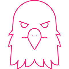 Eagle Face icon single vector illustration