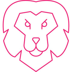 Lion Face icon single vector illustration