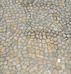 Texture of small stone paved floor - Portuguese pavement