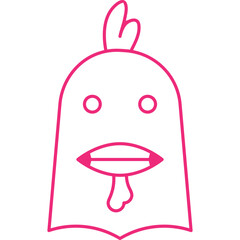 Chicken Face icon single vector illustration