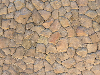 Natural grey stone wall texture detail - Cobblestone