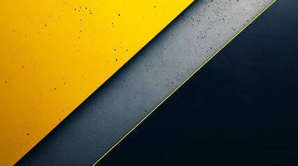 Geometric shapes in bright yellow and dark navy with contrasting textures of glass and concrete, set on a clean, neutral background for a modern look.