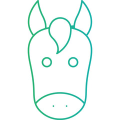 Horse Face icon single vector illustration