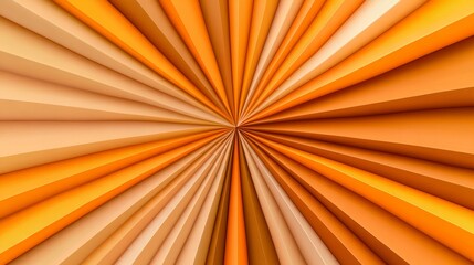 Fototapeta premium Abstract image featuring a vibrant array of orange and beige shades radiating outwards, creating a dynamic and energetic visual effect. The color palette evokes warmth and a sense of movement.