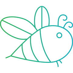 Bee Face icon single vector illustration