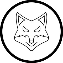 Fox Face icon single vector illustration