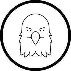 Eagle Face icon single vector illustration