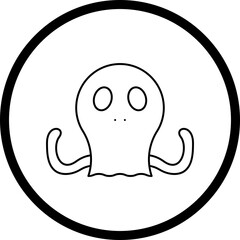 Octopus Face icon single vector illustration