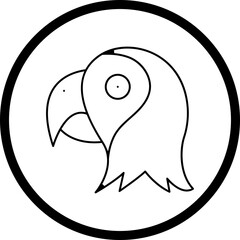 Parrot Face icon single vector illustration