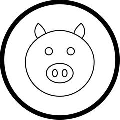 Pig Face icon single vector illustration