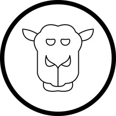 Camel Face icon single vector illustration