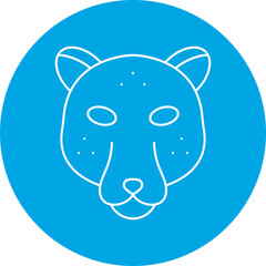 Leopard Face icon single vector illustration