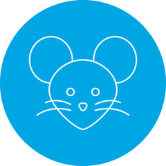 Mouse Face icon single vector illustration