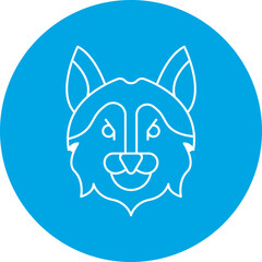 Wolf Face icon single vector illustration