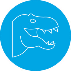 Dinosaur Face icon single vector illustration