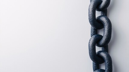 Obraz premium Close-up of a heavy chain against a light backdrop