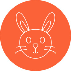 Rabbit Face icon single vector illustration