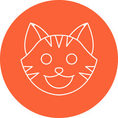 Cat Face icon single vector illustration