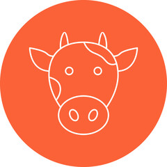 Cow Face icon single vector illustration