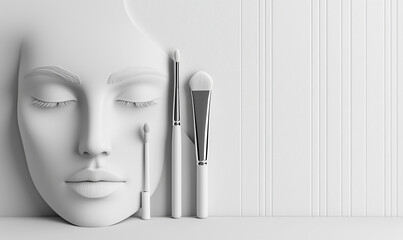 Empowering beauty a woman's guide to makeup essentials minimalist studio product display inspirational setting