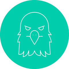 Eagle Face icon single vector illustration