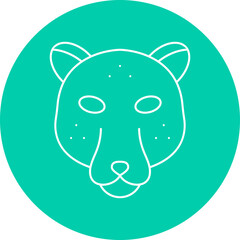 Leopard Face icon single vector illustration