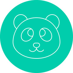 Panda Face icon single vector illustration