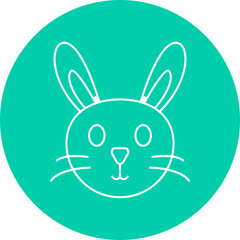 Rabbit Face icon single vector illustration