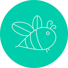 Bee Face icon single vector illustration