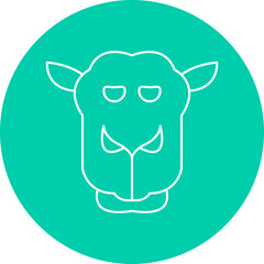 Camel Face icon single vector illustration