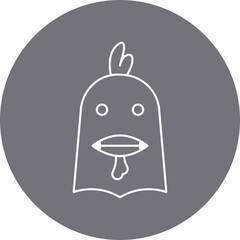 Chicken Face icon single vector illustration