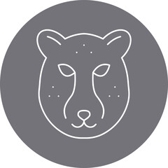 Cheetah Face icon single vector illustration