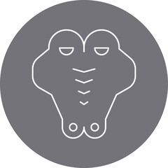 Crocodile Face icon single vector illustration