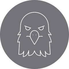 Eagle Face icon single vector illustration