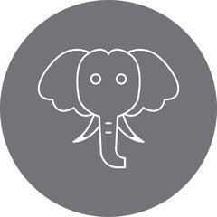 Elephant Face icon single vector illustration
