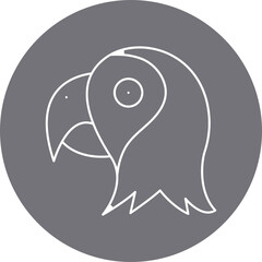 Parrot Face icon single vector illustration