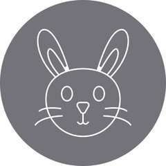Rabbit Face icon single vector illustration